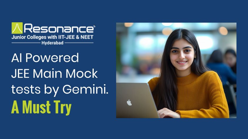 Student attempting JEE Main 2026 mock test on Google Gemini platform