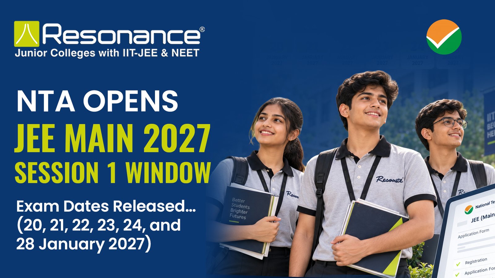 JEE Main 2027 Session 1 registration