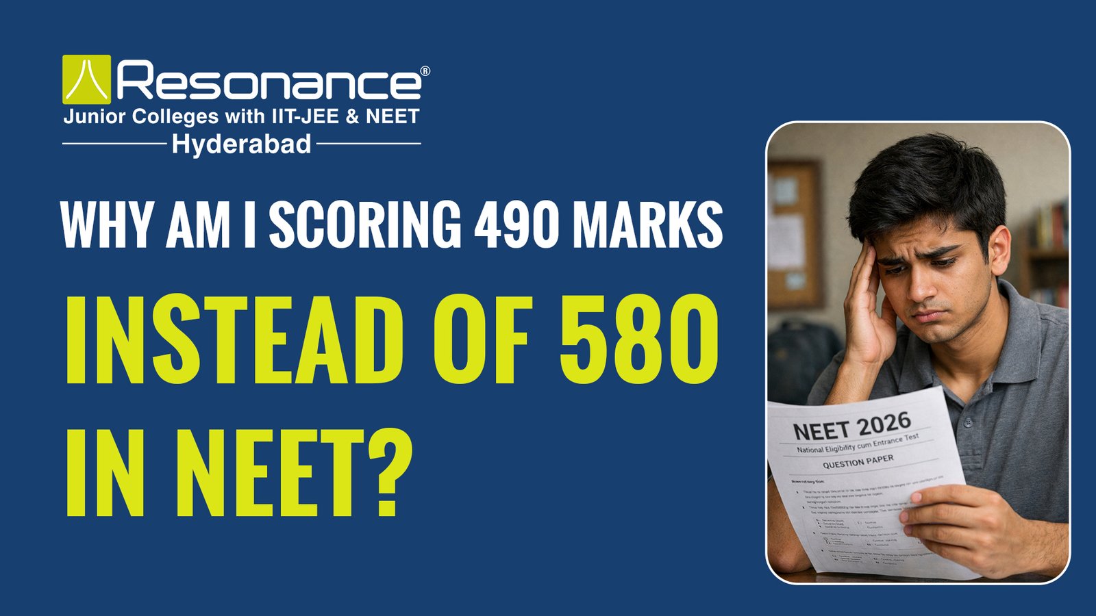 NEET mock vs real exam score gap analysis