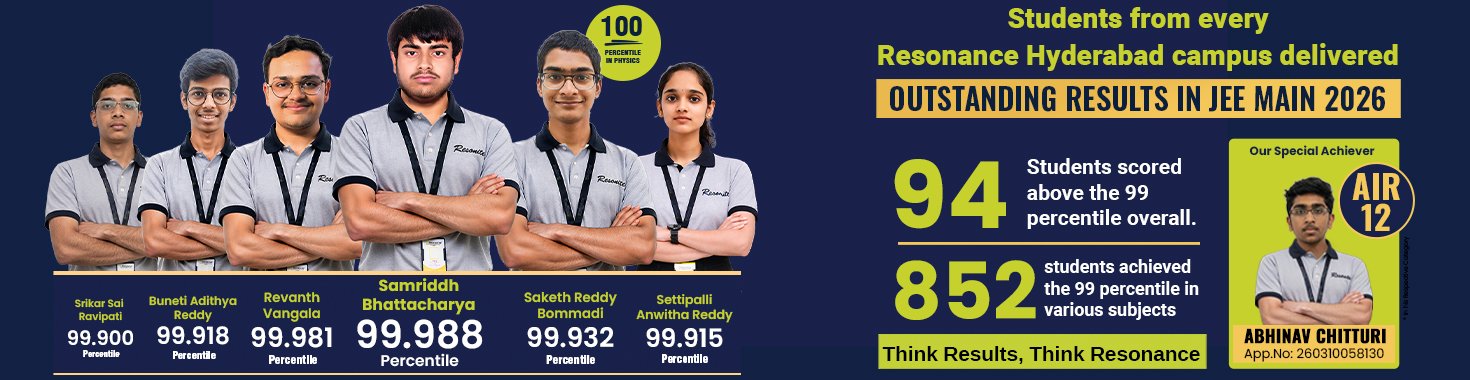 Resonance College JEE Main 2026 Results