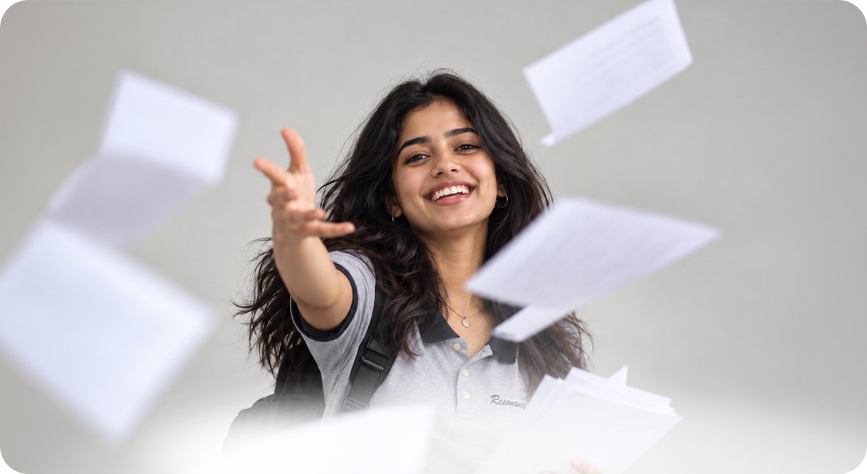 Student studying with the Learn, Practise, Test, Analyse and Improve curriculum cycle